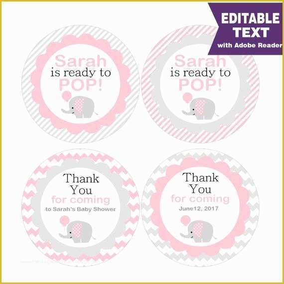 Ready to Pop Labels Template Free Of Editable She is Ready to Pop Tag Printable Elephant Tags