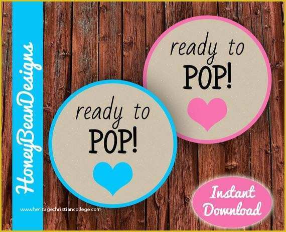 Ready to Pop Labels Template Free Of Instant Download Printable Ready to Pop Tags Labels Stickers
