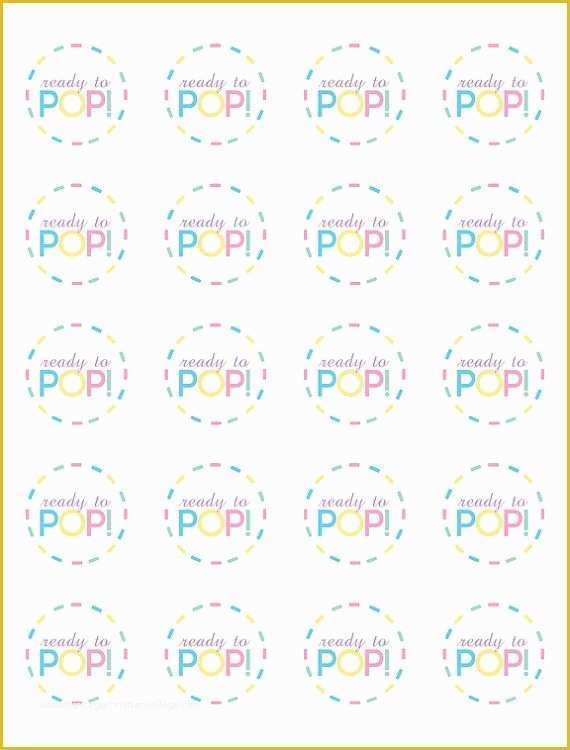 Ready to Pop Labels Template Free Of Printable Ready to Pop Tags Baby Babyshower