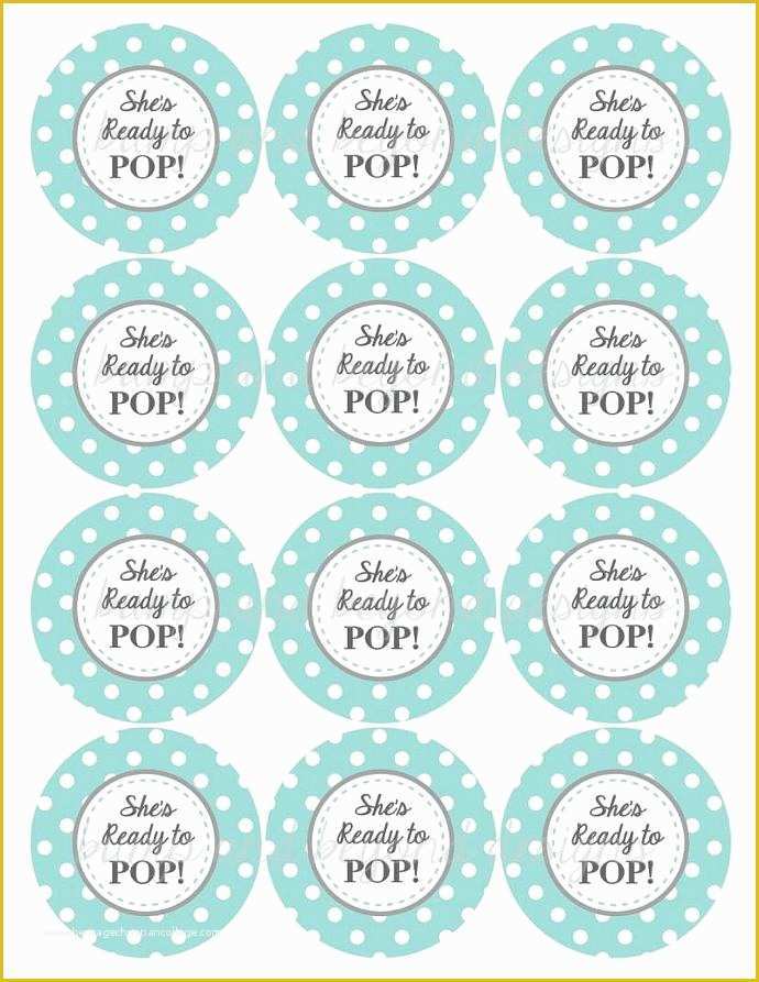 Ready to Pop Labels Template Free Of Printable She S Ready to Pop Light