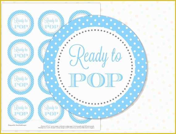 Ready to Pop Labels Template Free Of Ready to Pop Sticker Blue Instant Download Ready to Pop