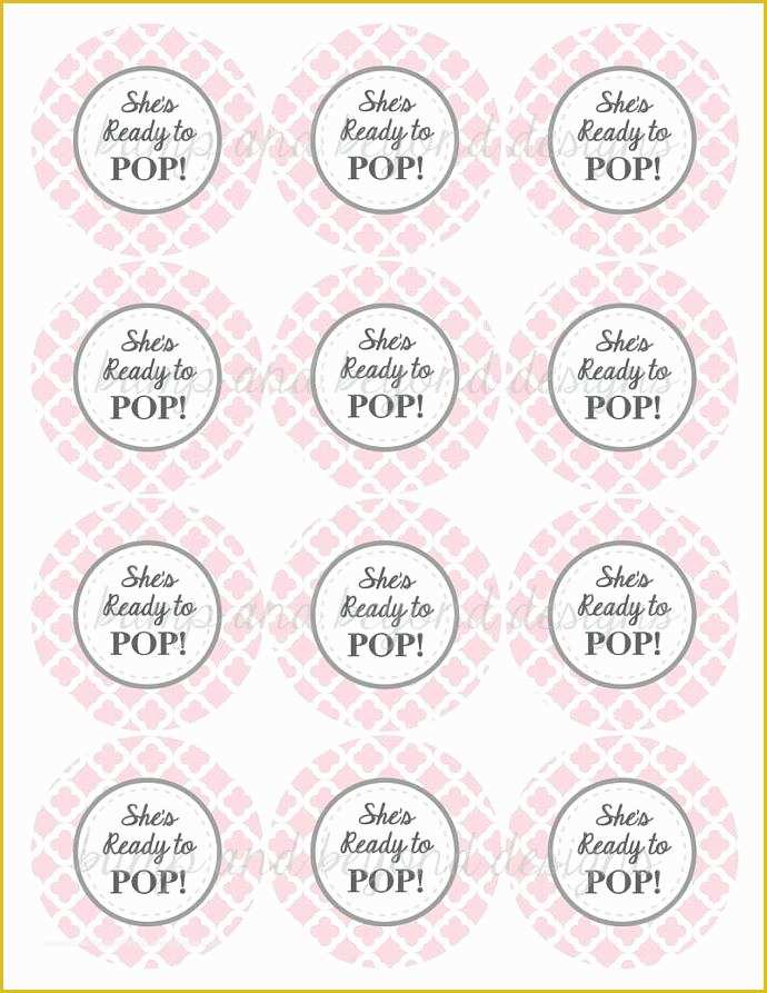Ready to Pop Labels Template Free Of She S Ready to Pop Baby Shower