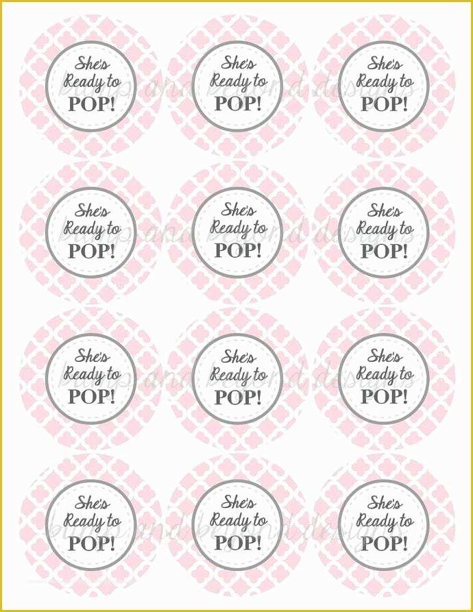 Ready to Pop Labels Template Free Of She S Ready to Pop Baby Shower