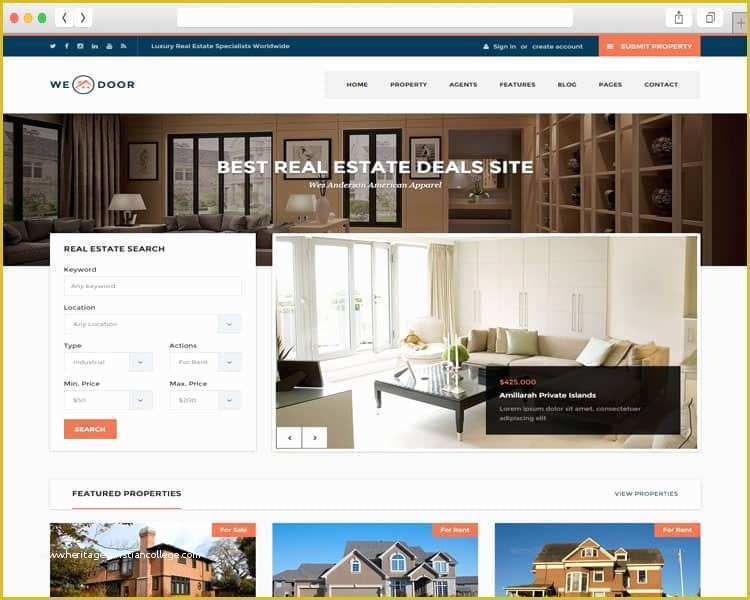 Real Estate Agent Website Templates Free Of 55 Excellent Real Estate Website Templates Free Premium