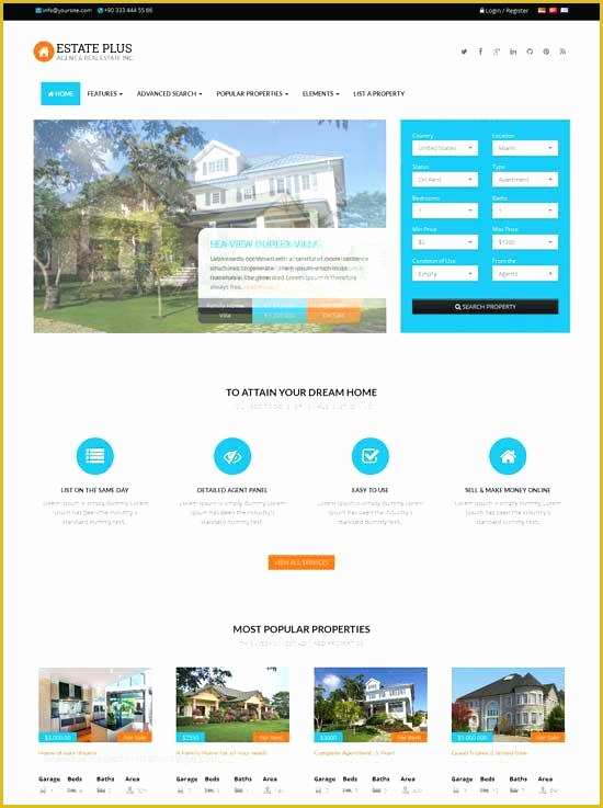 Real Estate Agent Website Templates Free Of Best Real Estate Website Templates Free Premium Bootstrap