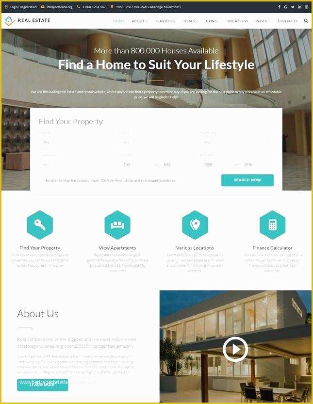 Real Estate Agent Website Templates Free Of Estate Agent Website Template Design 7 Real Templates Free