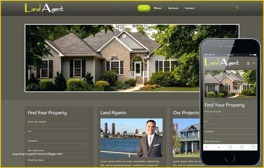 Real Estate Agent Website Templates Free Of Estate Agent Website Template Design 7 Real Templates Free