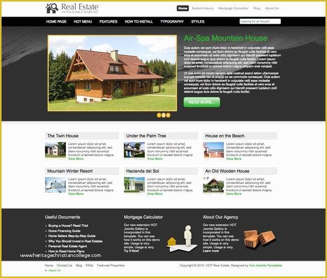 Real Estate Agent Website Templates Free Of Joomla Real Estate Template Hot Real Estate Hotthemes