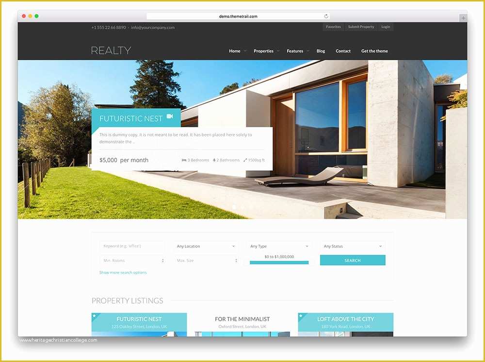 Real Estate Agent Website Templates Free Of Real Estate Agent Website Templates 40 Best Real Estate