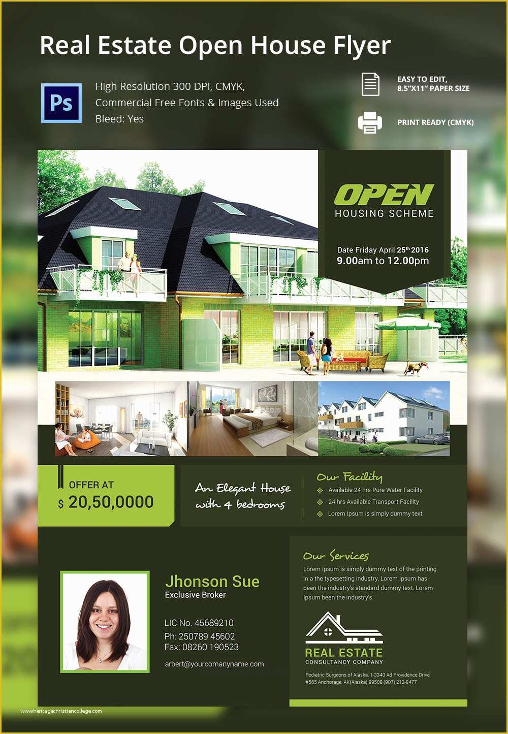 Real Estate Brochure Template Free Download Of Open House Flyer Free Psd format Download Brochure