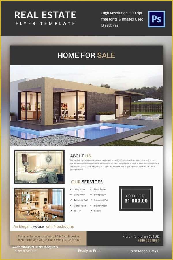 Real Estate Brochure Template Free Download Of Real Estate Flyer Template 37 Free Psd Ai Vector Eps