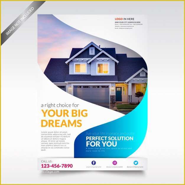 Real Estate Brochure Template Free Download Of Real Estate Flyer Template Vector