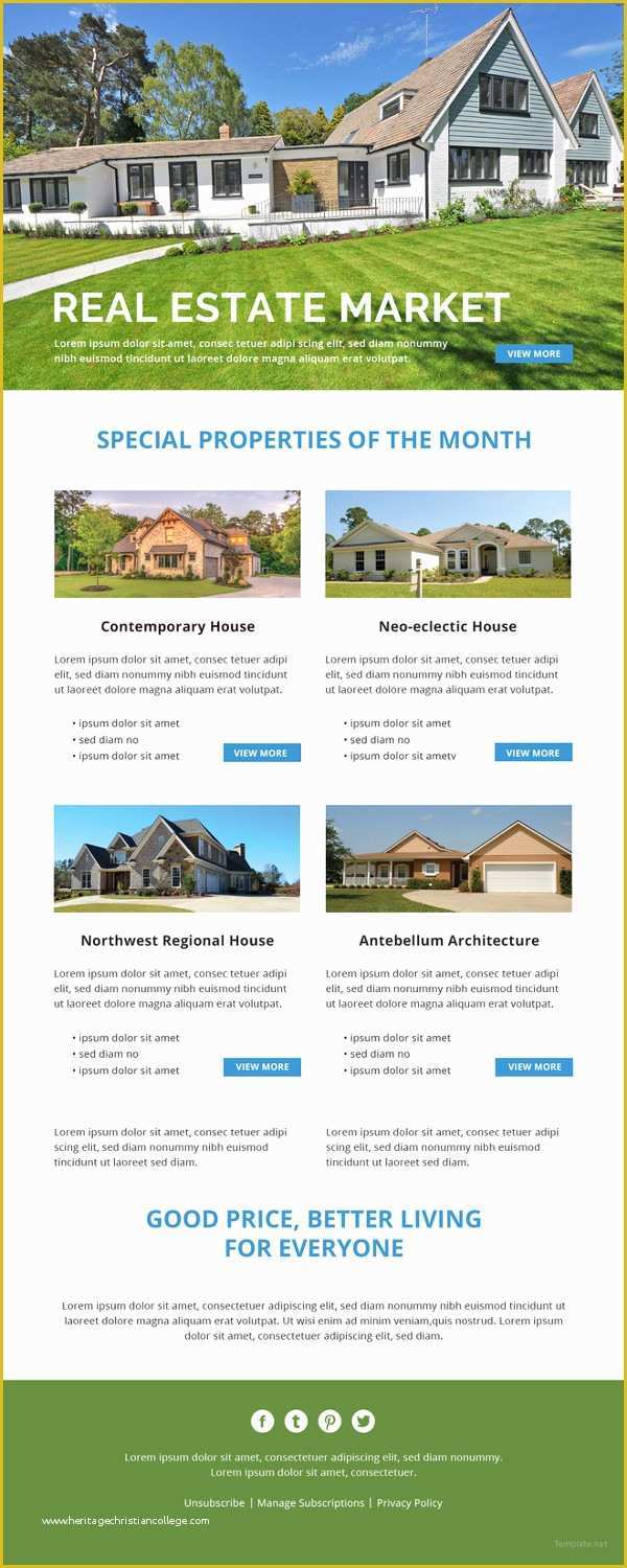 Real Estate Email Templates Free Download Of 28 Newsletter Templates Word Pdf Publisher Indesign