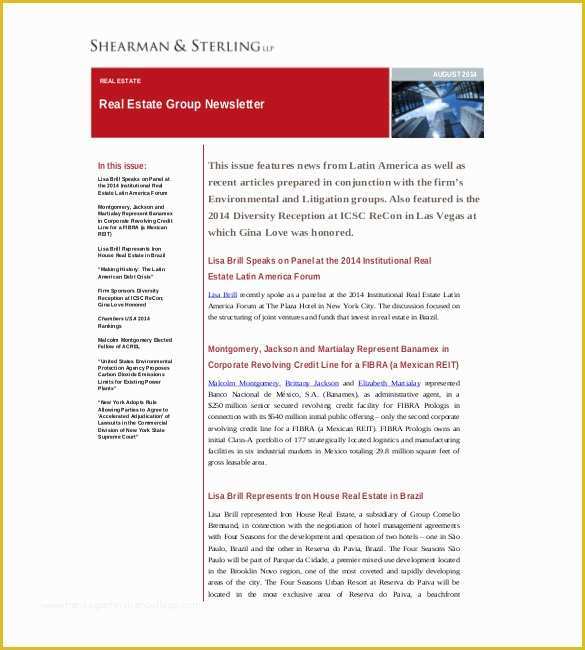 Real Estate Email Templates Free Download Of 9 Real Estate Newsletter Template Psd Pdf Documents
