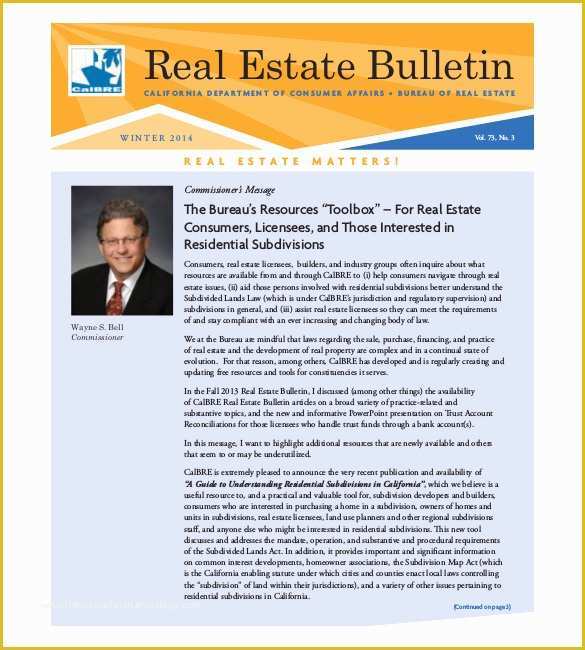 Real Estate Email Templates Free Download Of 9 Real Estate Newsletter Templates Free Sample Example