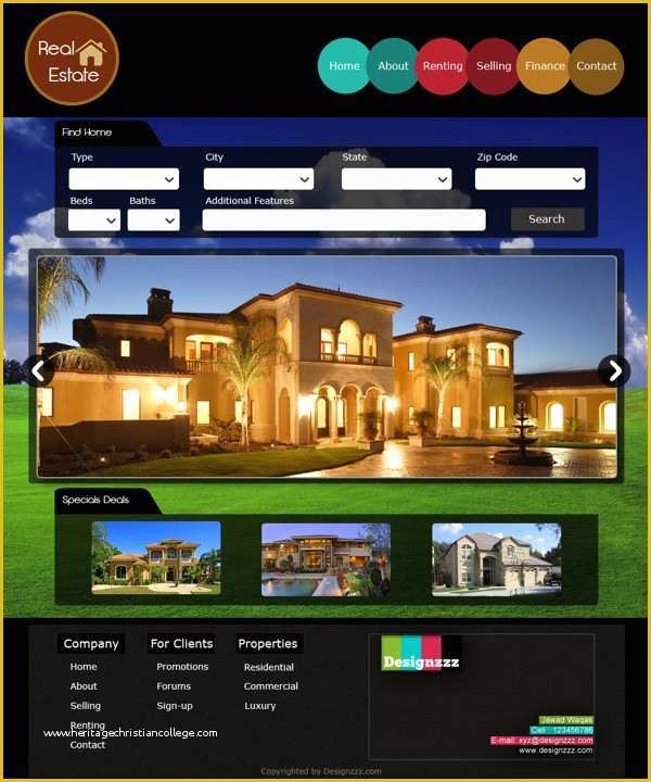 Real Estate Email Templates Free Download Of Download Psd Web Template for A Real Estate Website