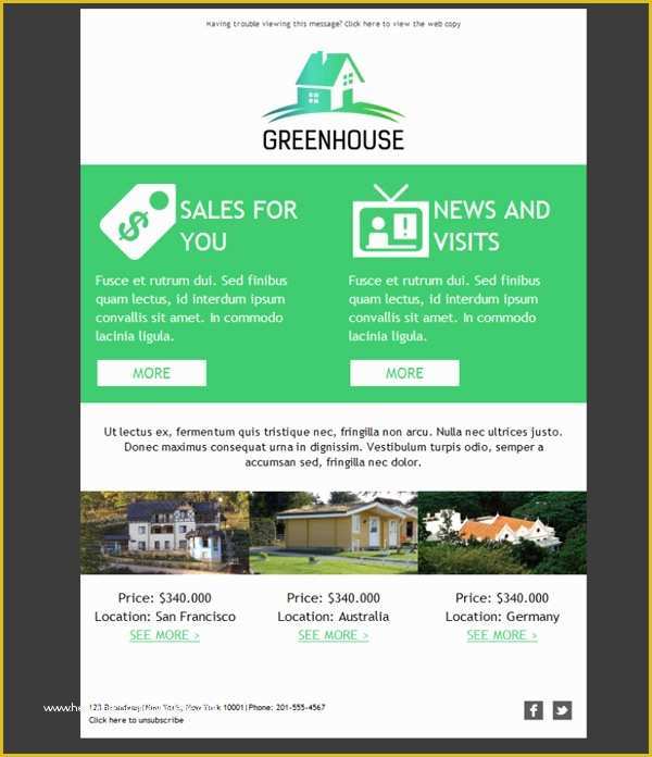 Real Estate Email Templates Free Download Of Free Email Templates Download Design Real Estate Greenhouse