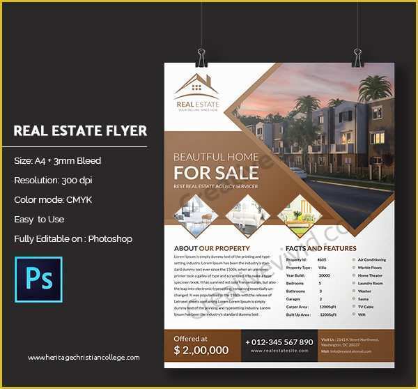 Real Estate Flyer Template Free Download Of 33 Real Estate Flyer Templates Free & Premium Download