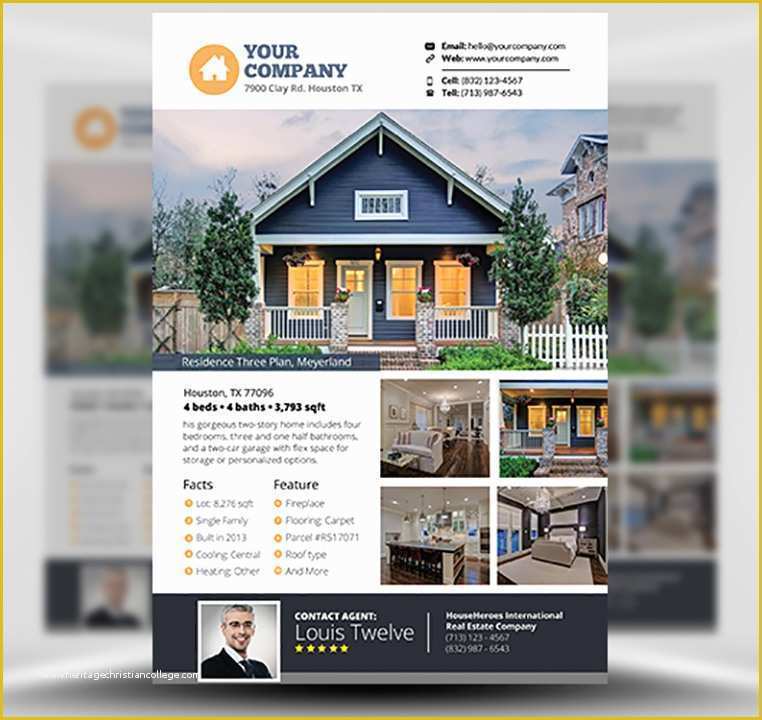 Real Estate Flyer Template Free Of Real Estate Flyer Template V3 Flyerheroes