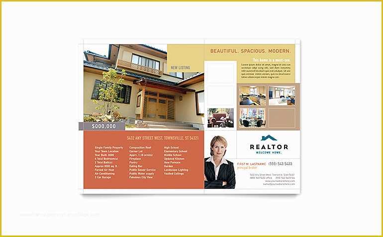 Real Estate Flyer Template Free Pdf Download Of Realtor &amp; Real Estate Agency Flyer Template Word &amp; Publisher