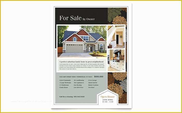 Real Estate Flyer Template Free Pdf Download Of Suburban Real Estate Flyer Template Word &amp; Publisher