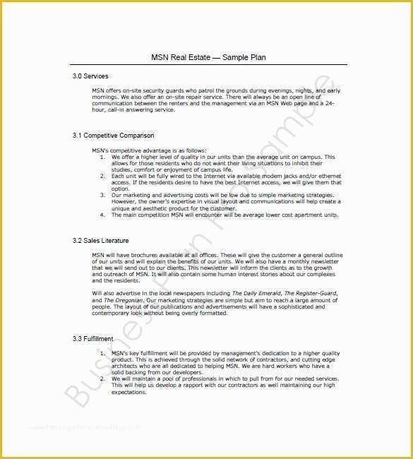 Real Estate Investment Business Plan Template Free Of Real Estate Business Plan Template 16 Free Word Excel