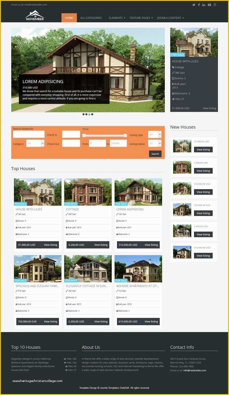 Real Estate Joomla Template Free Of 27 Best Real Estate Templates by ordasoft Images On