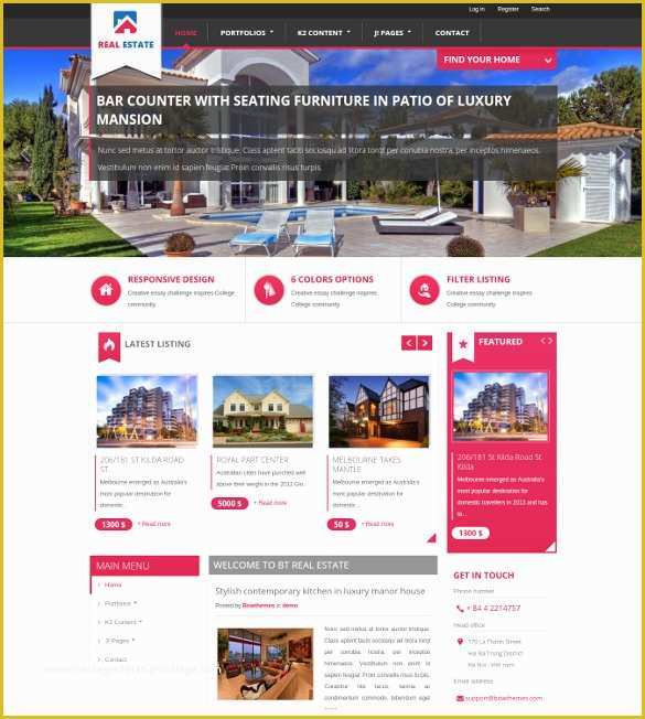 Real Estate Joomla Template Free Of 29 Real Estate Joomla themes & Templates