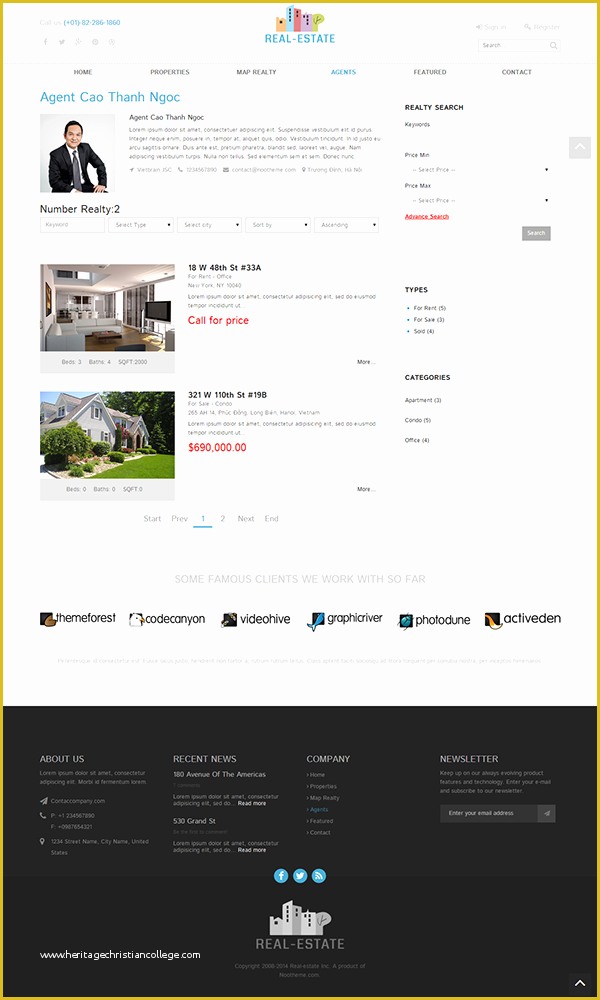 Real Estate Joomla Template Free Of Real Estate Joomla Template On Behance