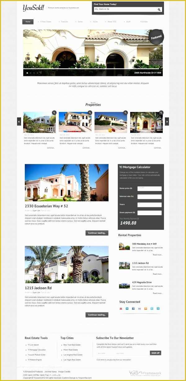 Real Estate Joomla Template Free Of Realestate Joomla Templates