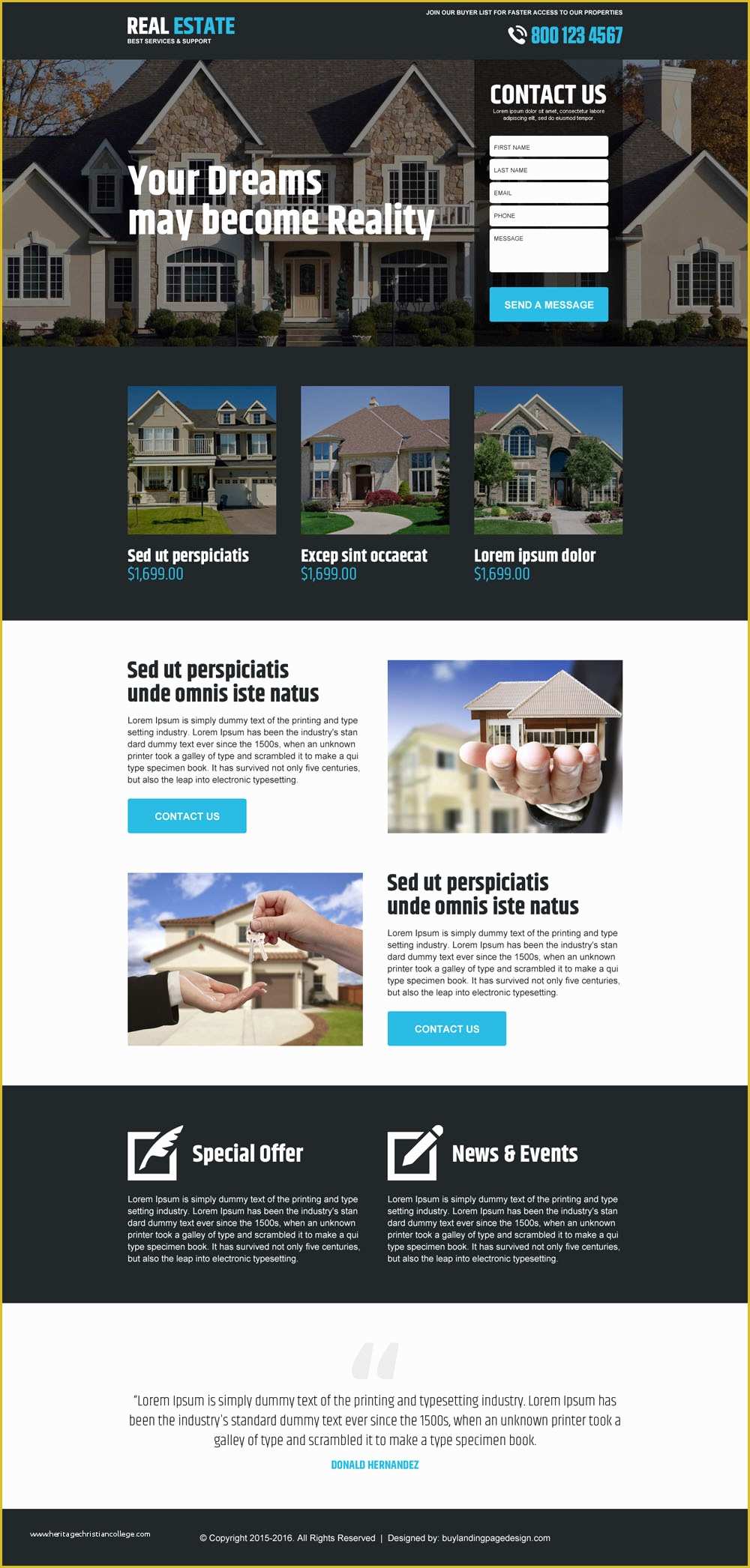 Real Estate Landing Page Template Free Of Best Real Estate Service Support Lp 014