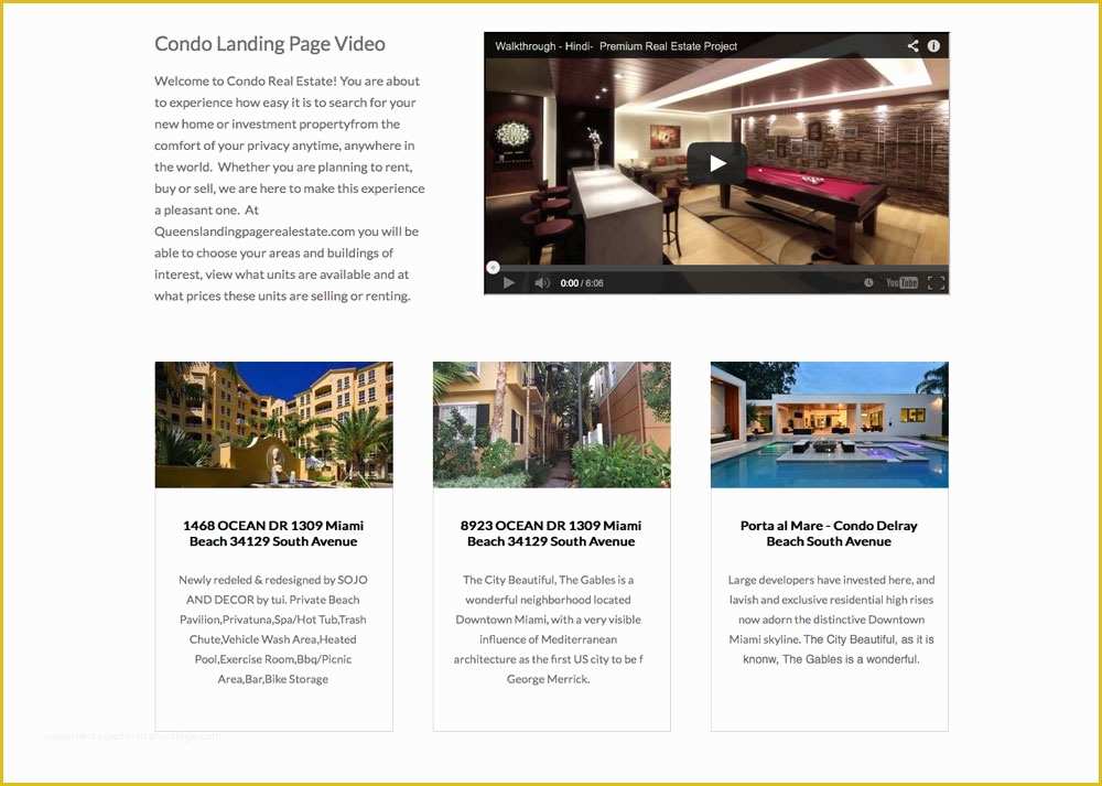 Real Estate Landing Page Template Free Of Condo Real Estate Unbounce Landing Page Template Website
