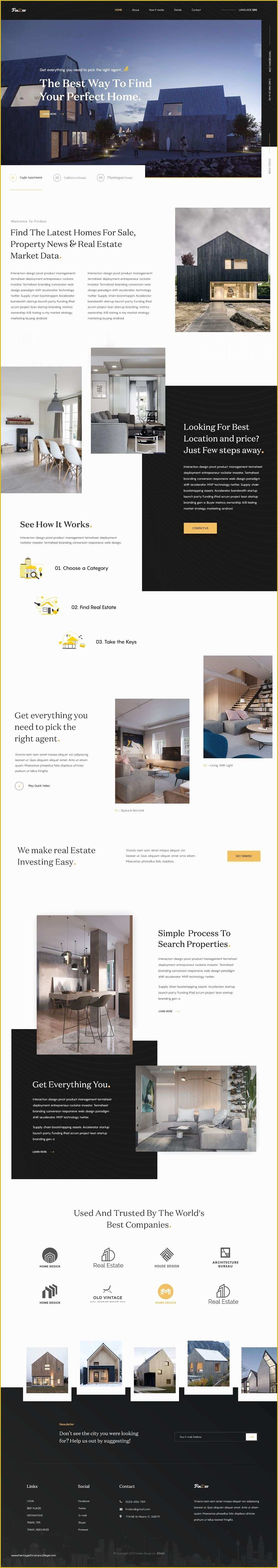 Real Estate Landing Page Template Free Of Findeo – Free Real Estate Landing Page Psd Template – Omahpsd