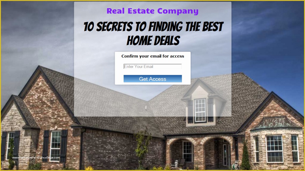 Real Estate Landing Page Template Free Of First Landing Page Template Design – Real Estate 1