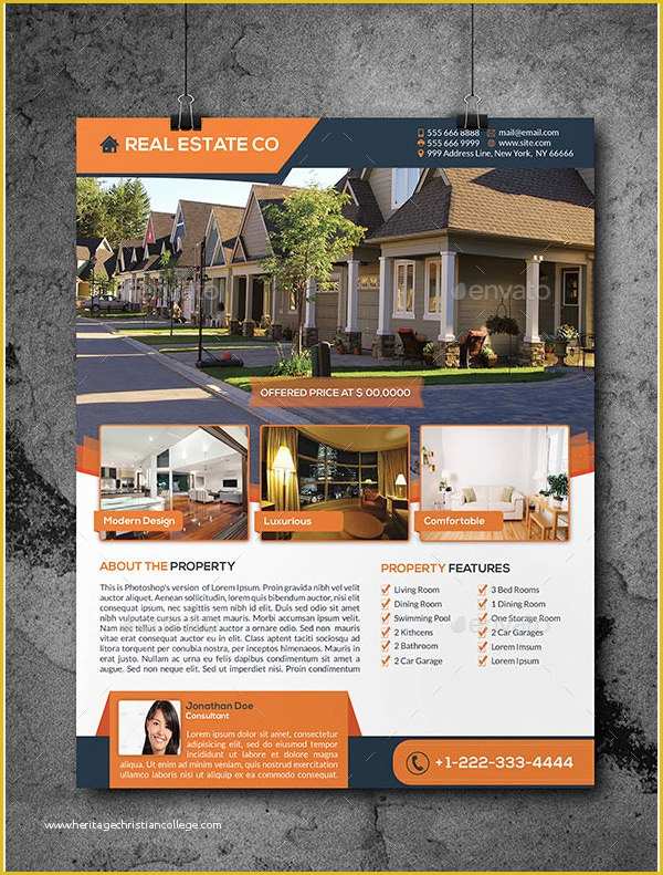 Real Estate Listing Flyer Template Free Of 44 Psd Real Estate Marketing Flyer Templates