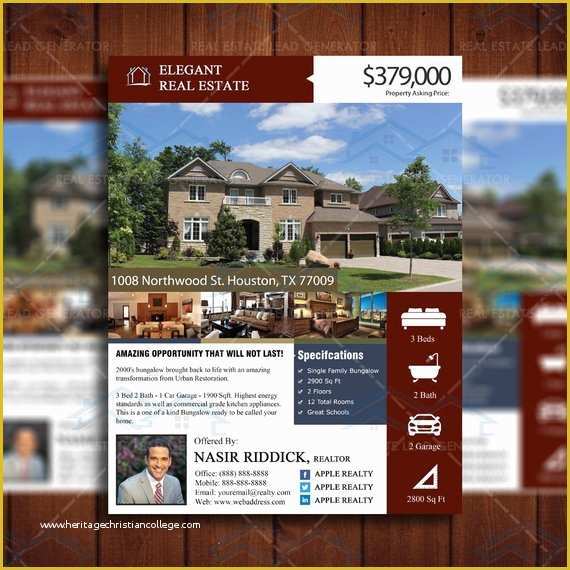 Real Estate Listing Flyer Template Free Of Display Your Newly Listed Property In Style by