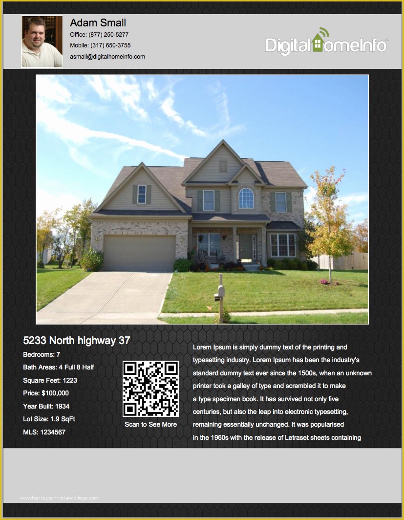 Real Estate Listing Flyer Template Free Of Free Real Estate Listing Flyers