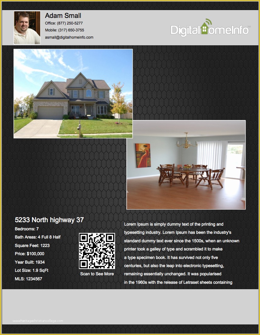 Real Estate Listing Flyer Template Free Of Free Real Estate Listing Flyers