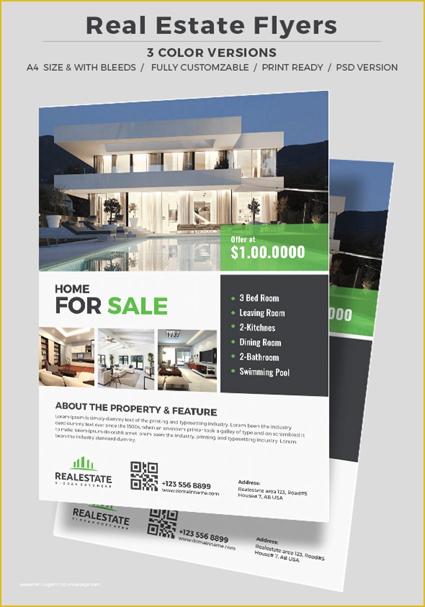 Real Estate Listing Flyer Template Free Of top 25 Real Estate Flyers & Free Templates
