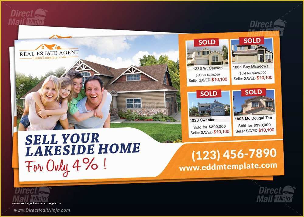 Real Estate Mailer Templates Free Download Of Direct Mail Eddm Postcard Template for Kw Preferred Realtor