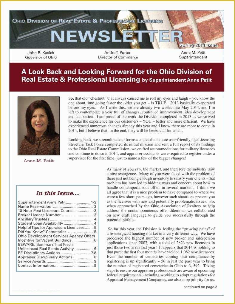 Real Estate Newsletter Templates Free Download Of 9 E Page Newsletter Templates Free Pdf Doc format