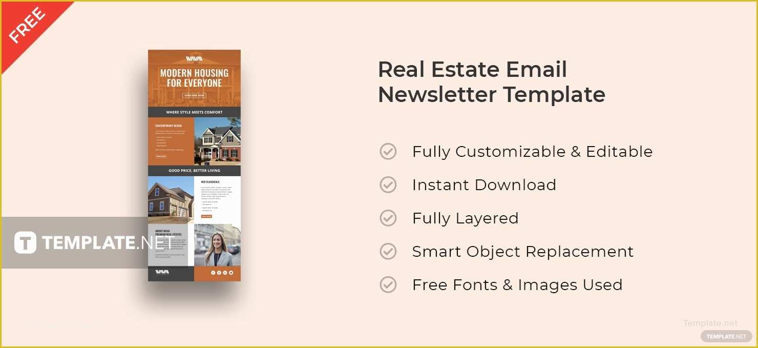 Real Estate Newsletter Templates Free Download Of Free Real Estate Email Newsletter Template In Adobe