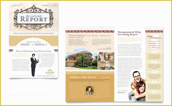 Real Estate Newsletter Templates Free Download Of Luxury Real Estate Newsletter Template Design