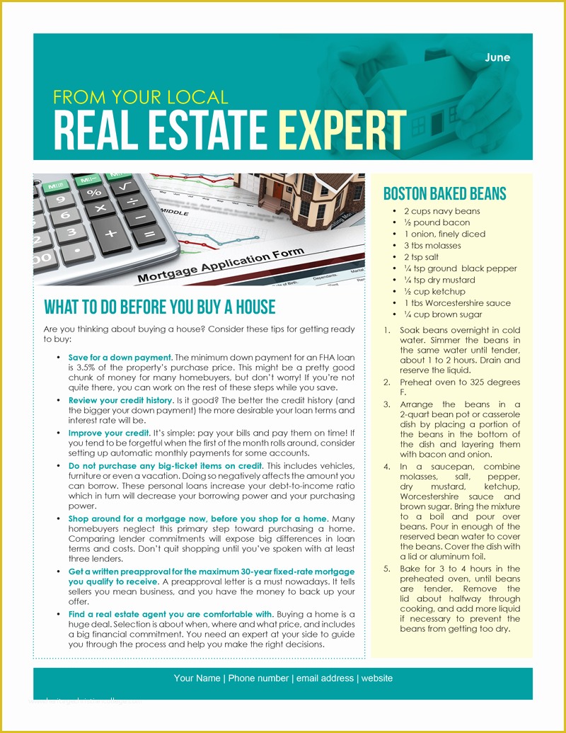 Real Estate Newsletter Templates Free Word Of Farm June Newsletter – D3