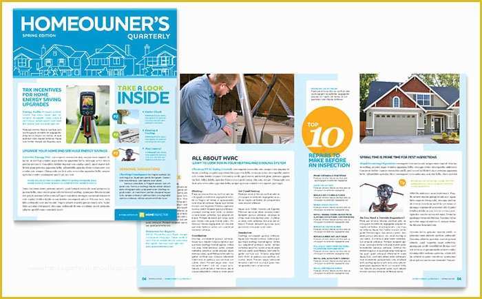 Real Estate Newsletter Templates Free Word Of Home Inspection &amp; Inspector Newsletter Template Design