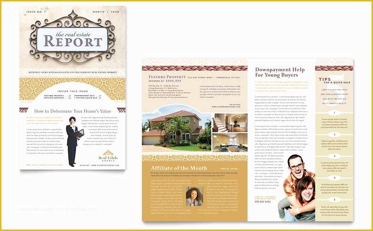 Real Estate Newsletter Templates Free Word Of Luxury Real Estate Newsletter Template Word &amp; Publisher