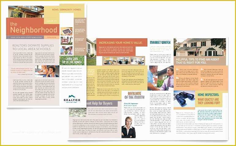 Real Estate Newsletter Templates Free Word Of Newsletter Template Free Download Publisher Interesting