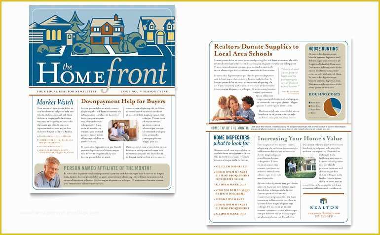 Real Estate Newsletter Templates Free Word Of Real Estate Agent Newsletter Template Word &amp; Publisher