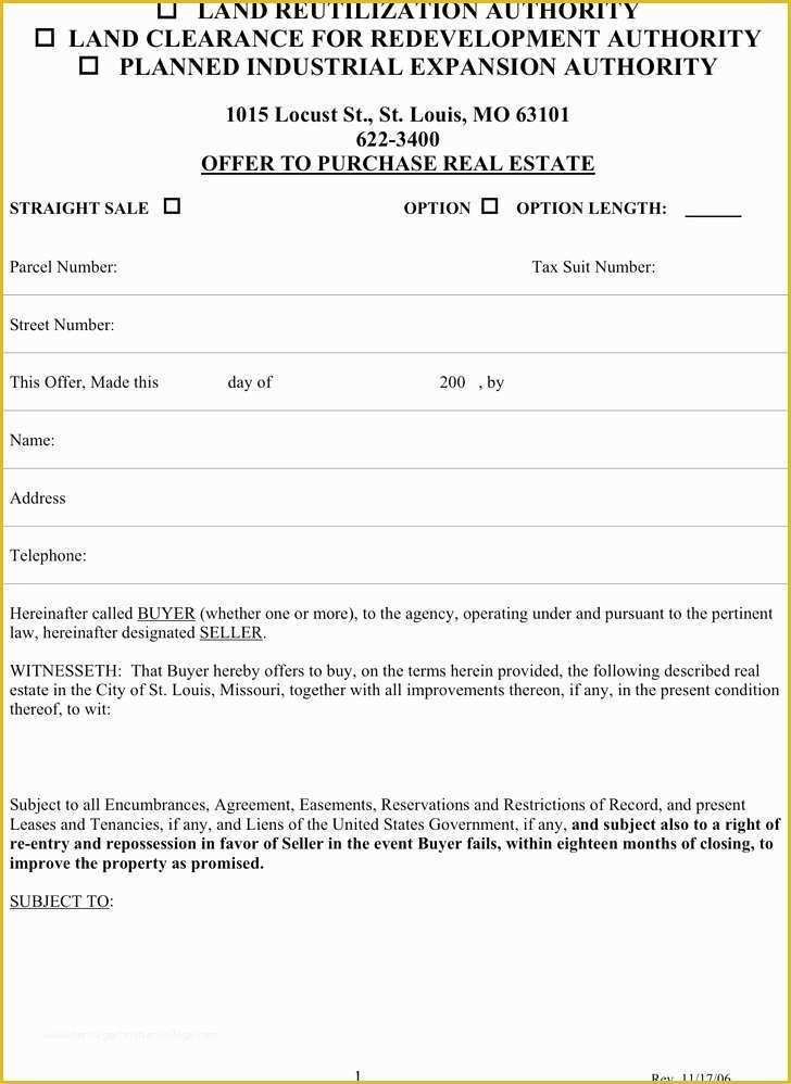 Real Estate Offer Template Free Of Example Free Real Estate Fer form Template – Radiofama