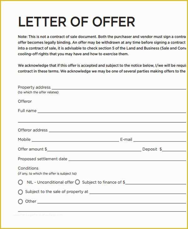Real Estate Offer Template Free Of formal Fer Letter Template 11 Free Word Pdf format